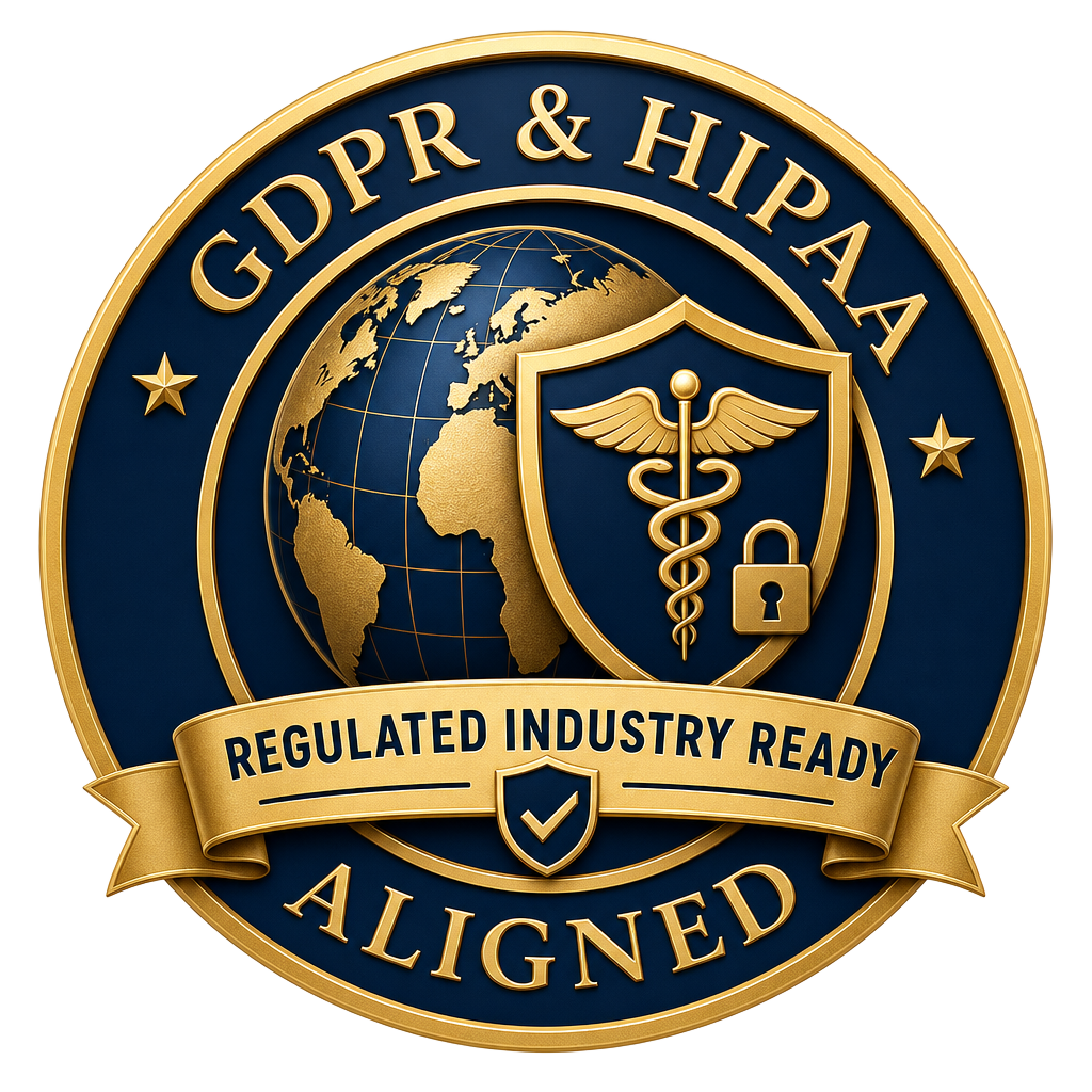 GDPR & HIPAA Aligned badge